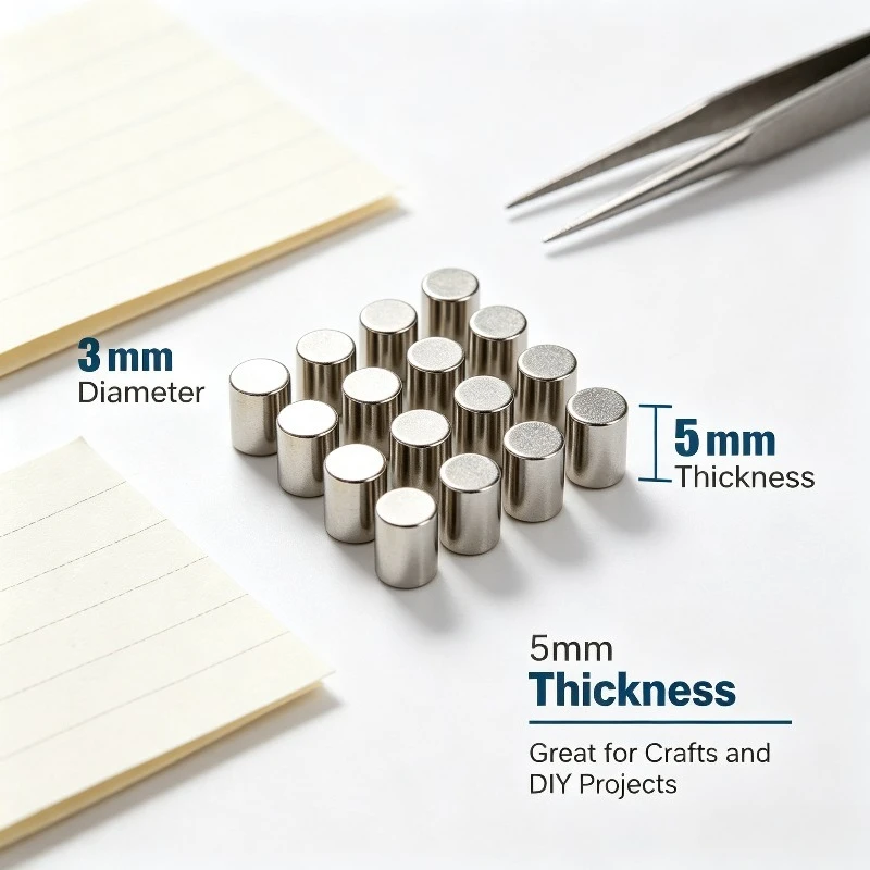 3x2mm 3x3mm 3x4mm 3x5mm N35 Permanent Neodymium Round Disc Rare Earth Mini Small Magnets for Refrigerator Office DIY Projects