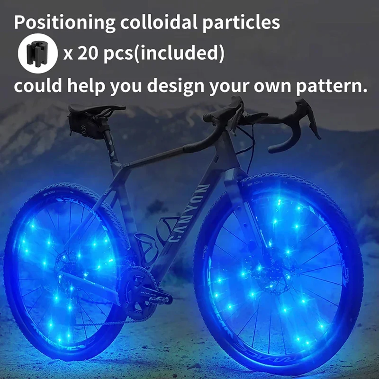 2023  Colorful Rainproof  Bicycle Wheel Lights Front and Rear Spoke Lights Cycling Decoration Tire Strip Light Accessories