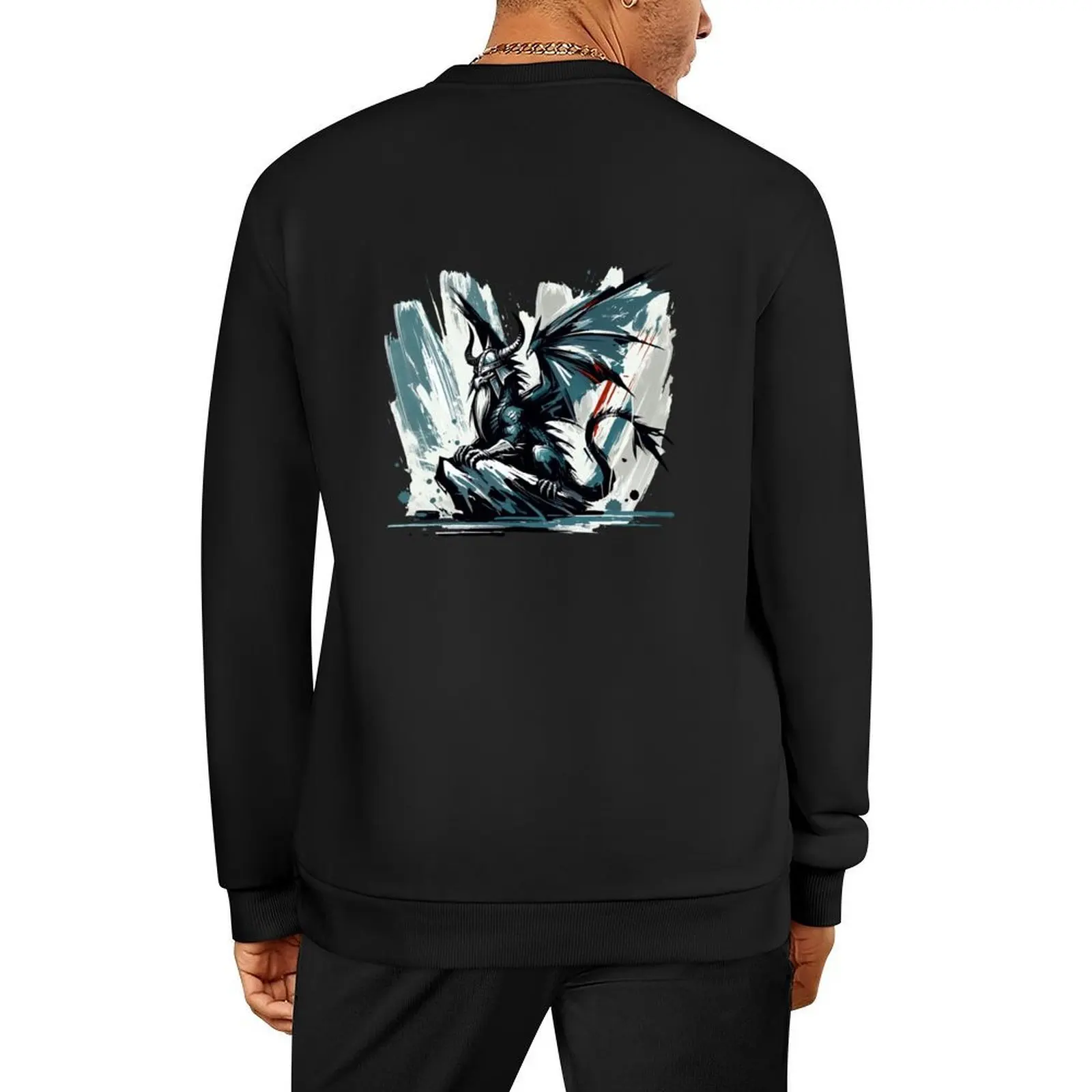 

Viking dragon Pullover men clothes men's winter sweater autumn new products anime clothing men sweatshirt