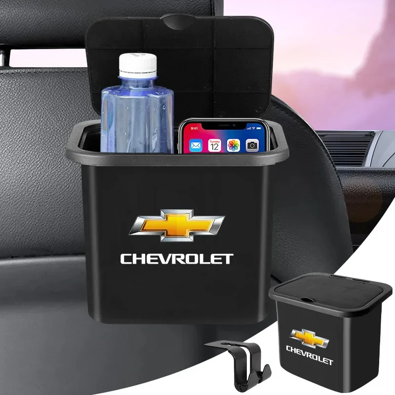 

Car Hanging Trash Bin Seat Back Storage Box Phone Holder Hook for Chevrolet Colorado Trax Aveo Camaro Cruze Spark Captiva Malibu