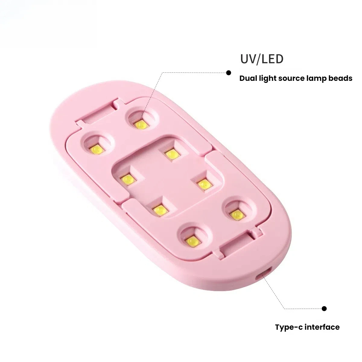 Portable Nail Dryer 8W F8 UV LED Nail Lamp Manicure Apparatus For Gel Nail Polish Nail Art Lamp Drying Nails Home Use