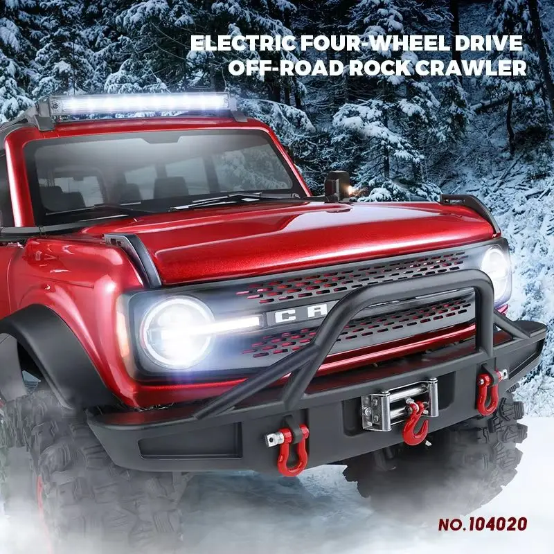 WLtoys 1/10 104020 RC Car Bronco with Electric Winch Professional RC 4X4 Off-Road Climbing Vehicle 2.4G RC Car Toys