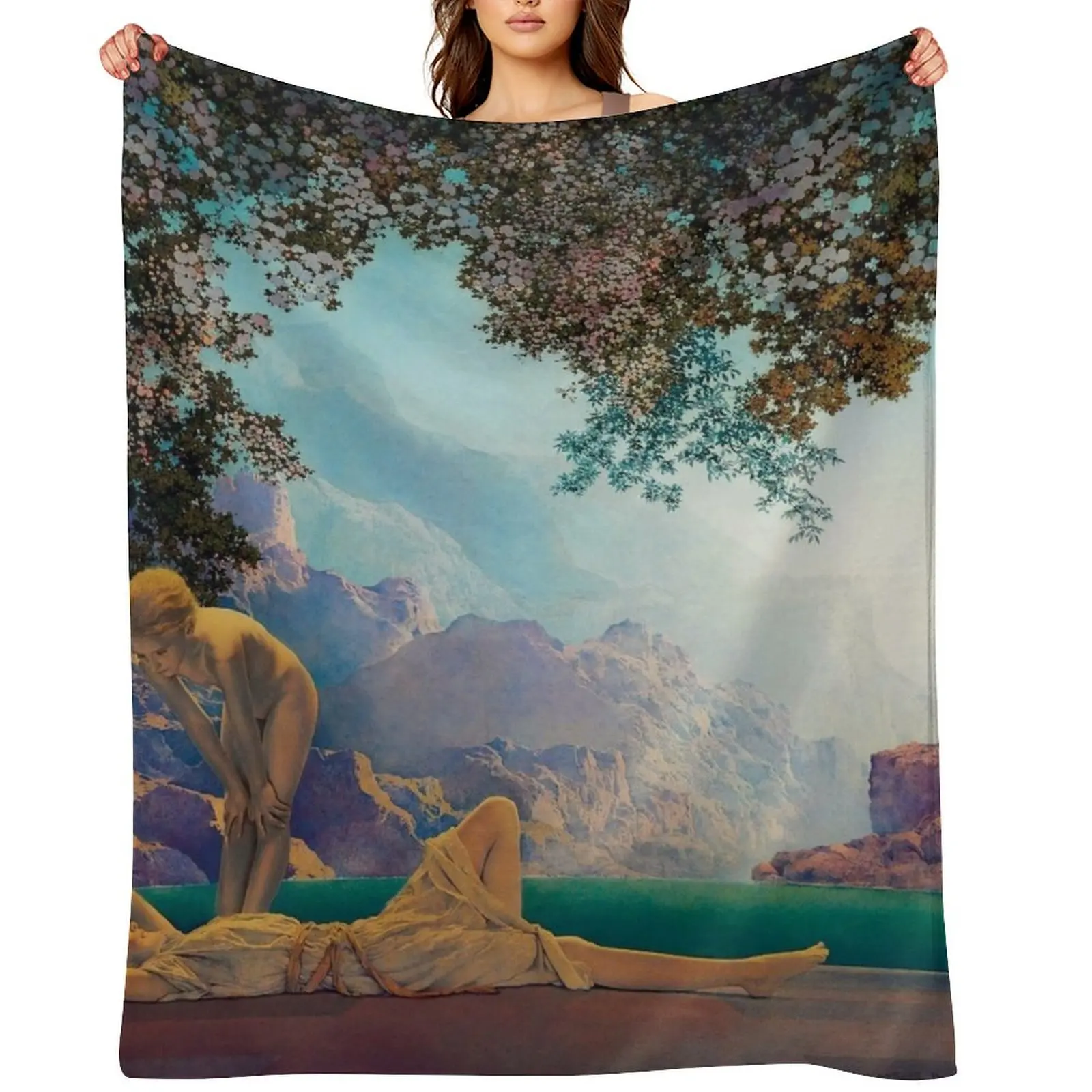 

Maxfield Parrish. Daybreak. 1923 Throw Blanket For Baby Plaid Designers wednesday Blankets
