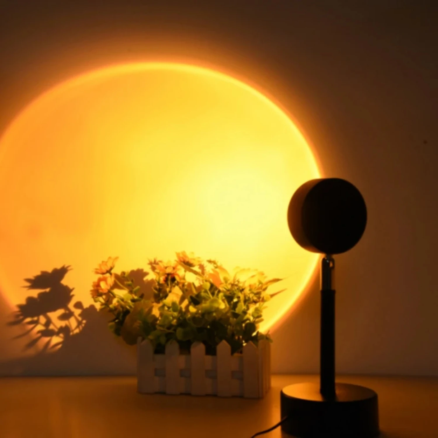 New LED Sunset Night Light Projector Atmosphere Lamp AC 220V EU Plug  Gift Party Bedroom Photography Background Decoration