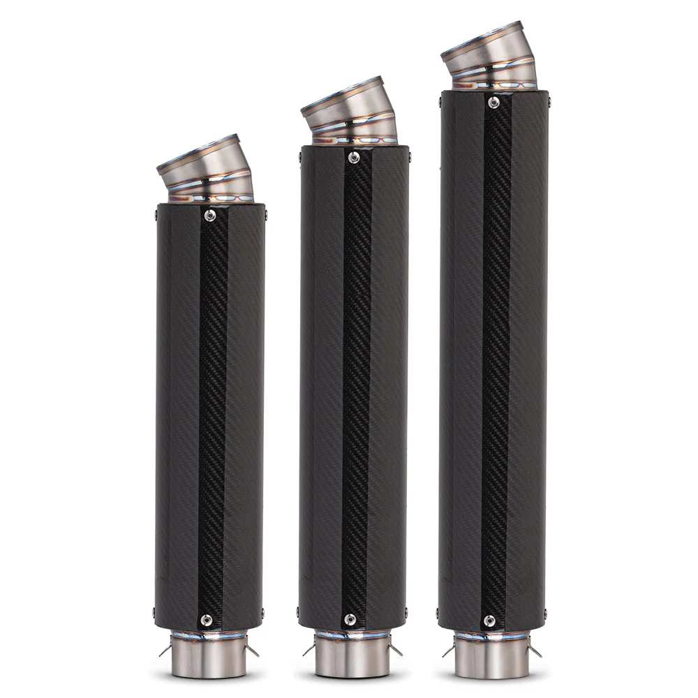 

60 мм универсальный мотоцикл выхлопной трубы GP карбоновый глушитель для Z1000 CBR600RR MT09 R1 TNT600 FZ8 GSR600 GSXR1300 450/490/550 мм