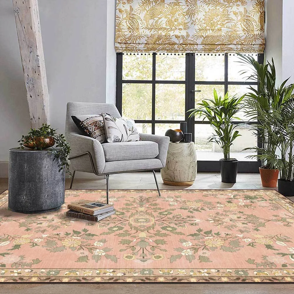 VIKAMA European Style Living Room Large Carpet Comfortable Bedroom Bed Blanket Home Sofa Table Mat Vintage Cloakroom Carpet