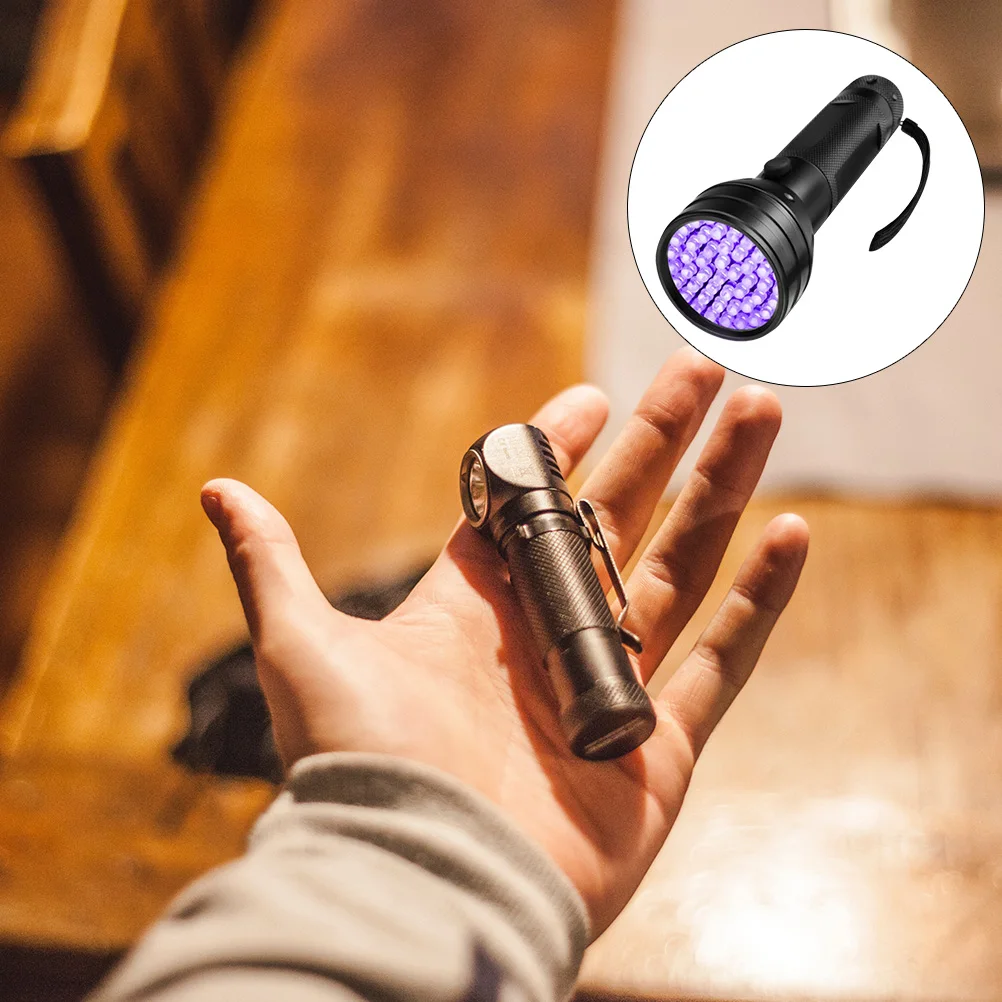 51 LED Blacklight مصباح يدوي الأشعة فوق البنفسجية الشعلة قوي سبائك الألومنيوم مانعة لتسرب الماء للكشف عن بول الحيوانات الأليفة للبحث الليلي