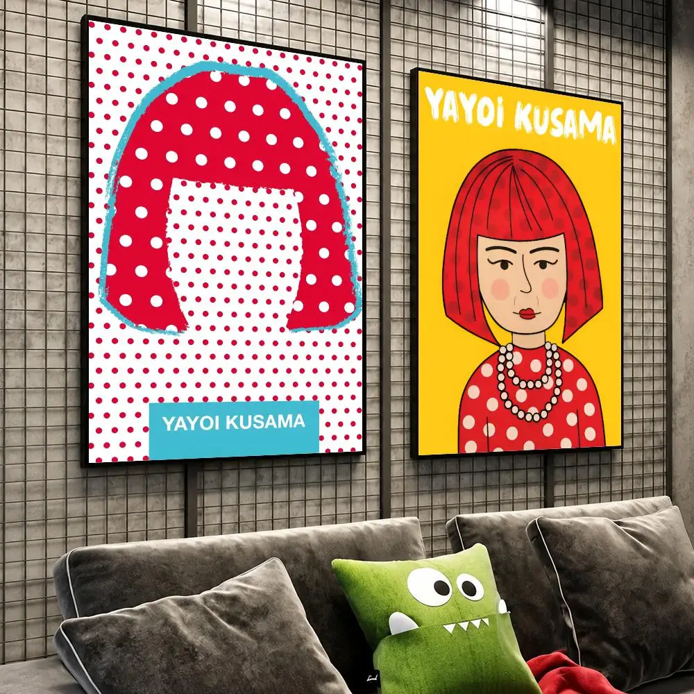 Artist Yayoi Kusama Infinity Art Poster HD Self-Stick Wall Decor Bedroom Dorm Office Gaming Garage Bathroom Gift