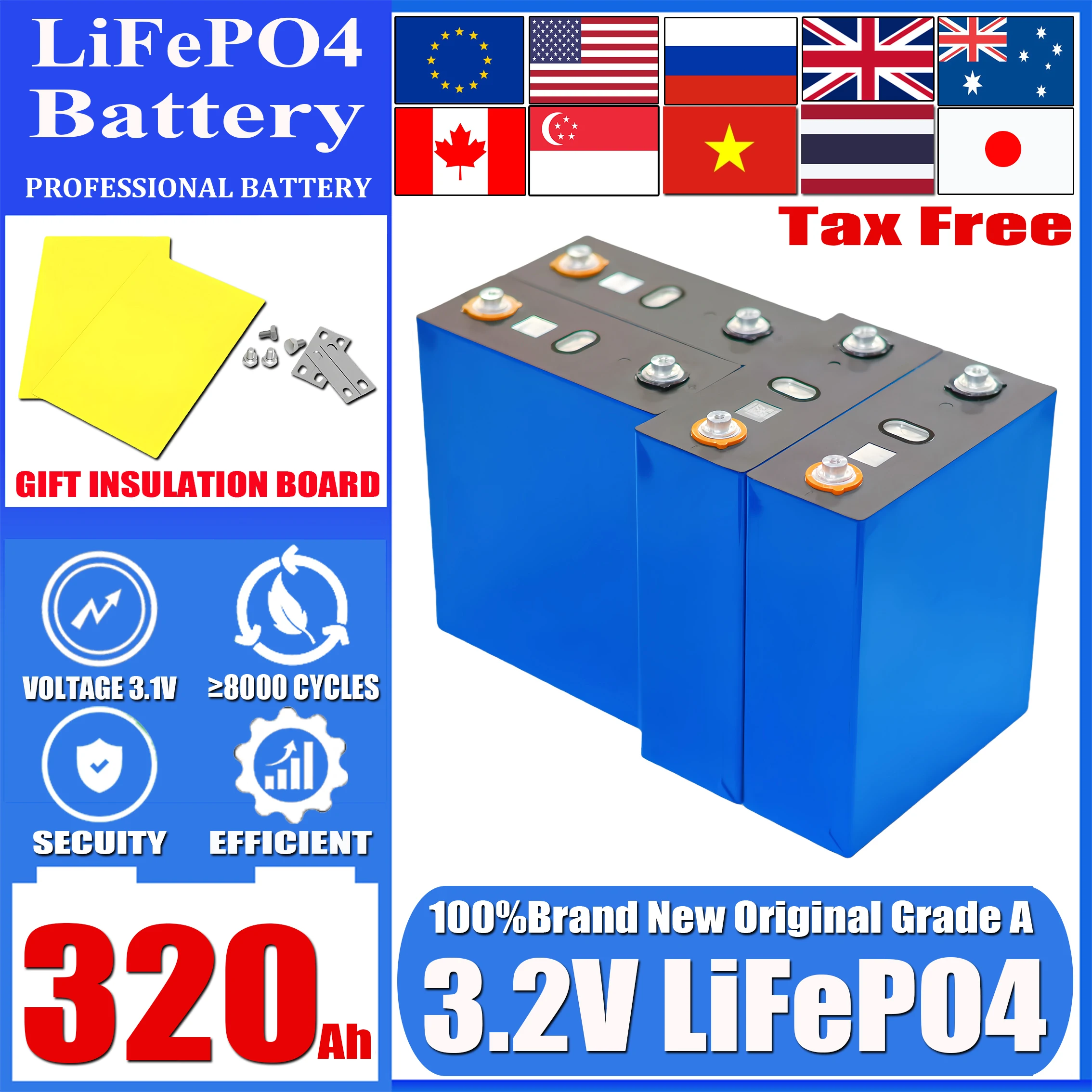 3.2V 320Ah Lifepo4 … - image