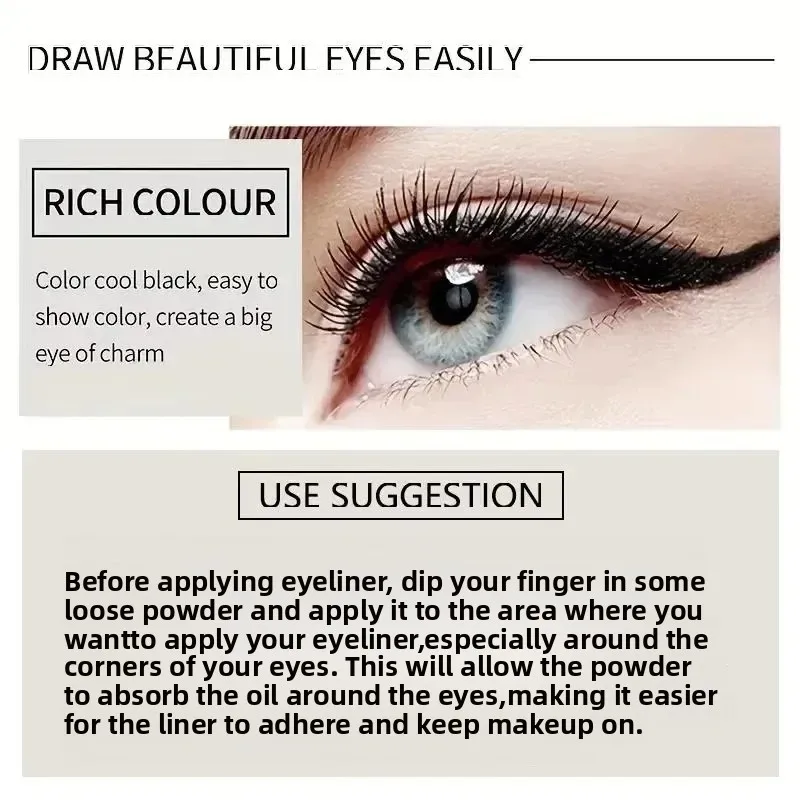 Wasserfester, cremiger Eyeliner-Stick, schweißfest, langlebig, einfache Anwendung, halber Zählung für das tägliche Make-up