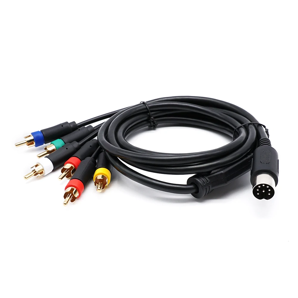 RGB/RGBS Cable MINI DIN-8pin connector for Sega Mega Drive MD Video Consoles Composite Cable With Strong Stability