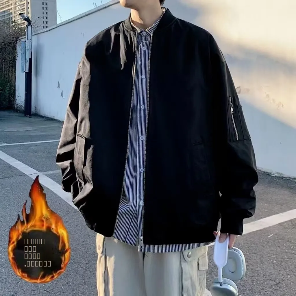 ゆったりとしたメンズジャケット トレンディなストリートウェア 快適なフィット感 韓国スタイル 原宿 日本スタイル 春秋 アウター コート