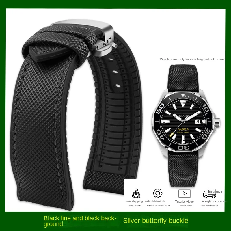 Canvas-Nylon-Kautschukarmband, 20 mm, 22 mm, 24 wasserdichtes Armband für Breitling Omega IWC Citizen TUDOR Hamilton Uhr Herrenzubehör