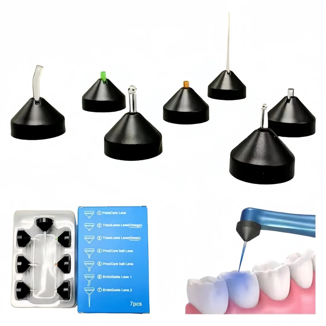 

7Pcs Dental Magnetic Endo Guide Pointcure Lens Dental Curing Light Guide Tip Set Root Canal Treatment Lens Dentistry Lab Tools