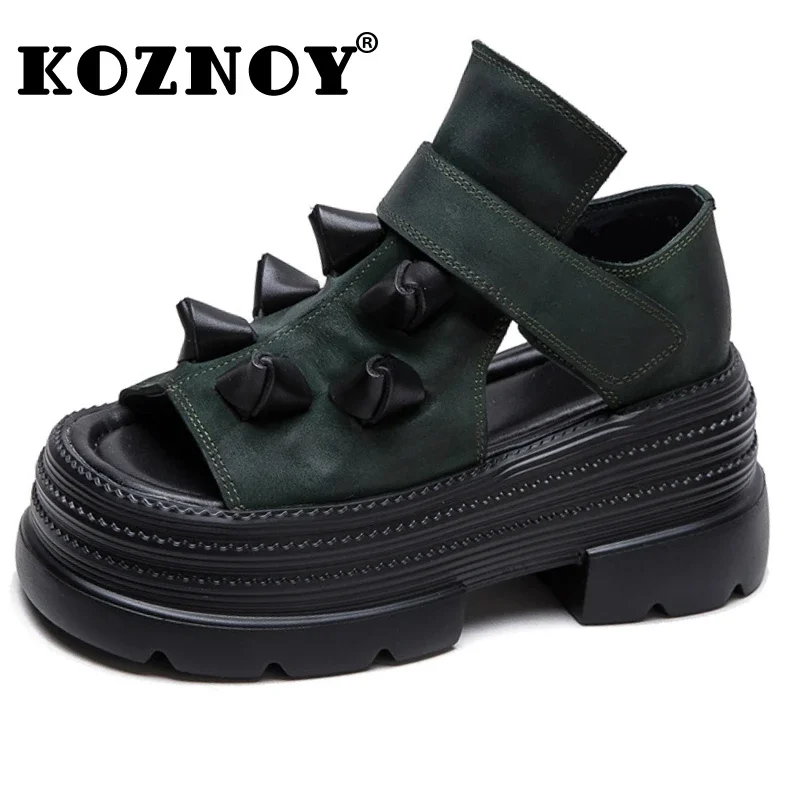 

Koznoy/ботильоны из коровьей натуральной кожи 8,5 см, летние ботильоны на танкетке с крючками, удобные женские лоферы на плоской подошве, женские лоферы Мэри Джейн