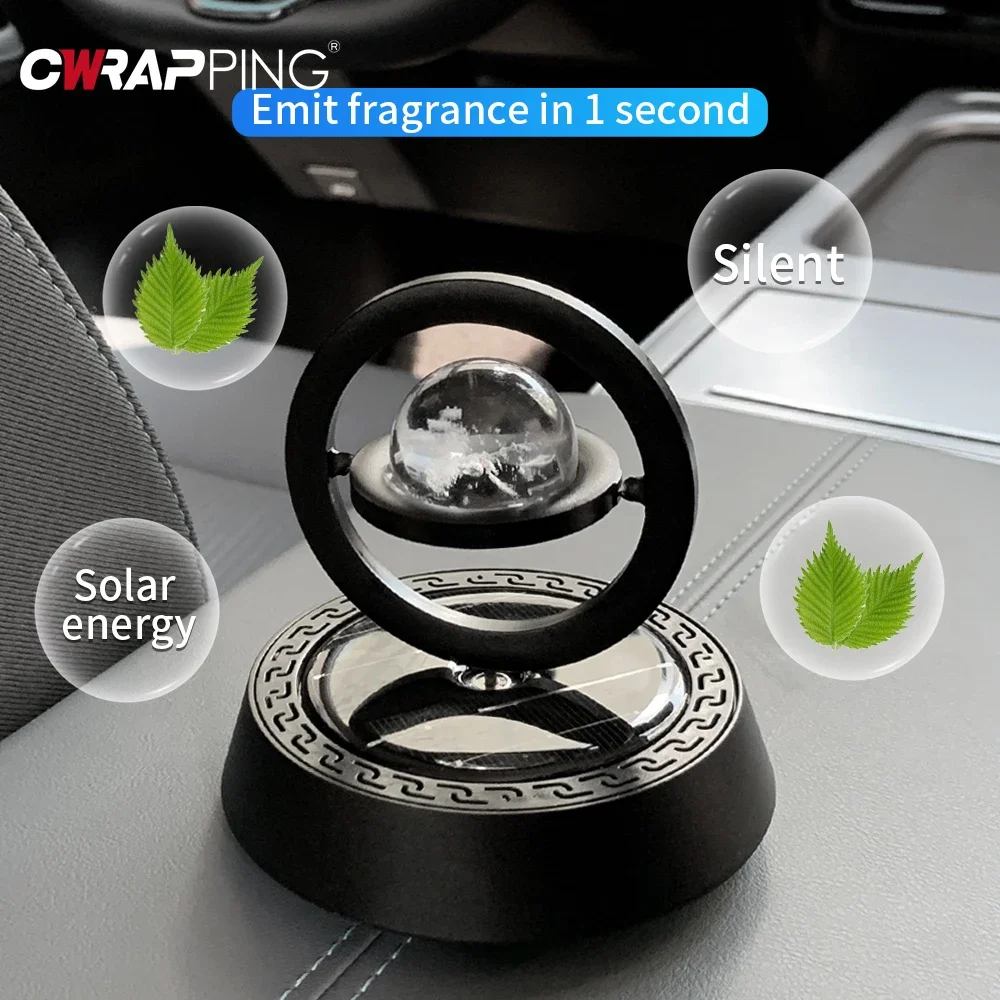 

360 ° Автомобильный освежитель воздуха с автоматическим вращением, долговечный диффузор аромата, украшение, устранитель запаха для аксессуаров для салона автомобиля