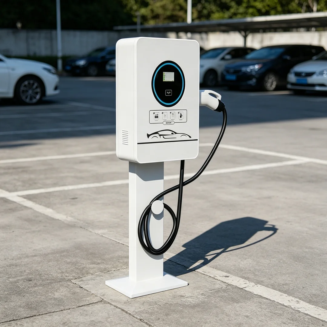 Heavy Duty 44kw AC EV Charging Pile with Dual for Highway Fast Electric Vehicle Charging