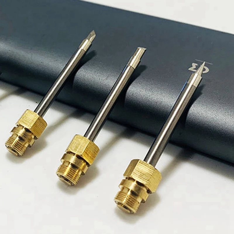 2 Pcs 510 Interface Soldering Iron Tip Mini USB Soldering Iron Tip Welding Rework Accessories, Horseshoe & Pointed