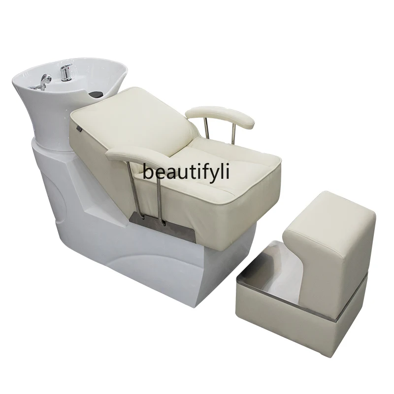 

Shampoo Chair Hair Saloon Dedicated Salon Lying Half Ceramic Deep Basin Flushing Bed Hair Salon