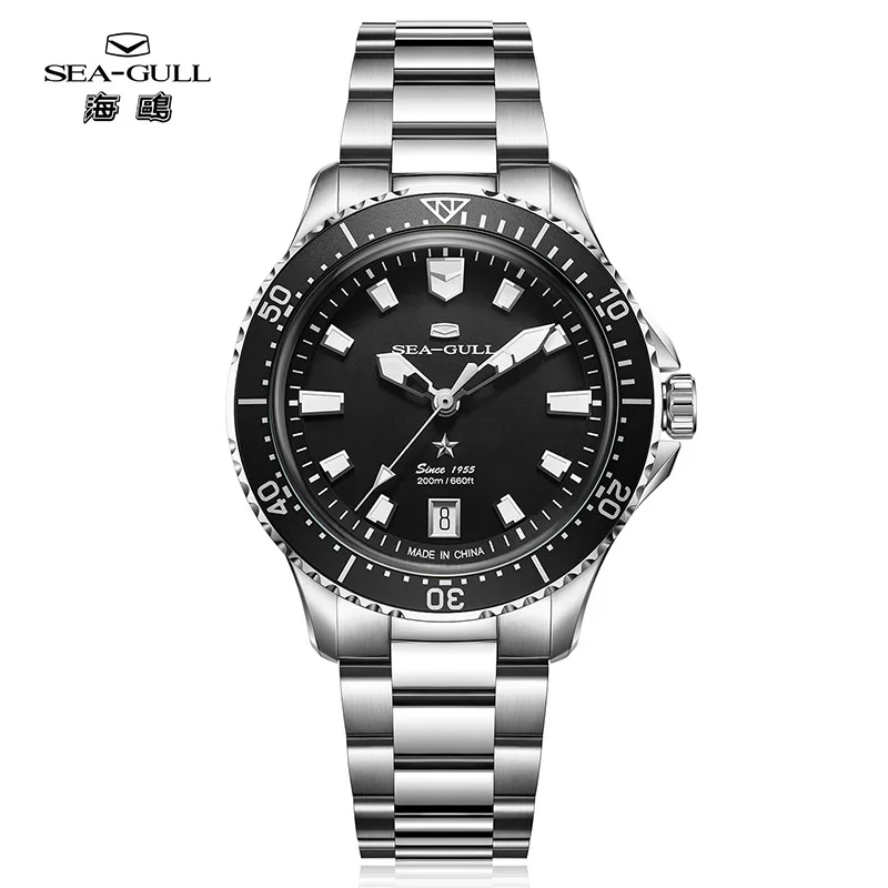 Seagull Ocean Series 39mm Men Watch Automatic Mechanical Watch 20Bar Waterproof Diver Watch Luminous Luxury Wristwatch 1219 New