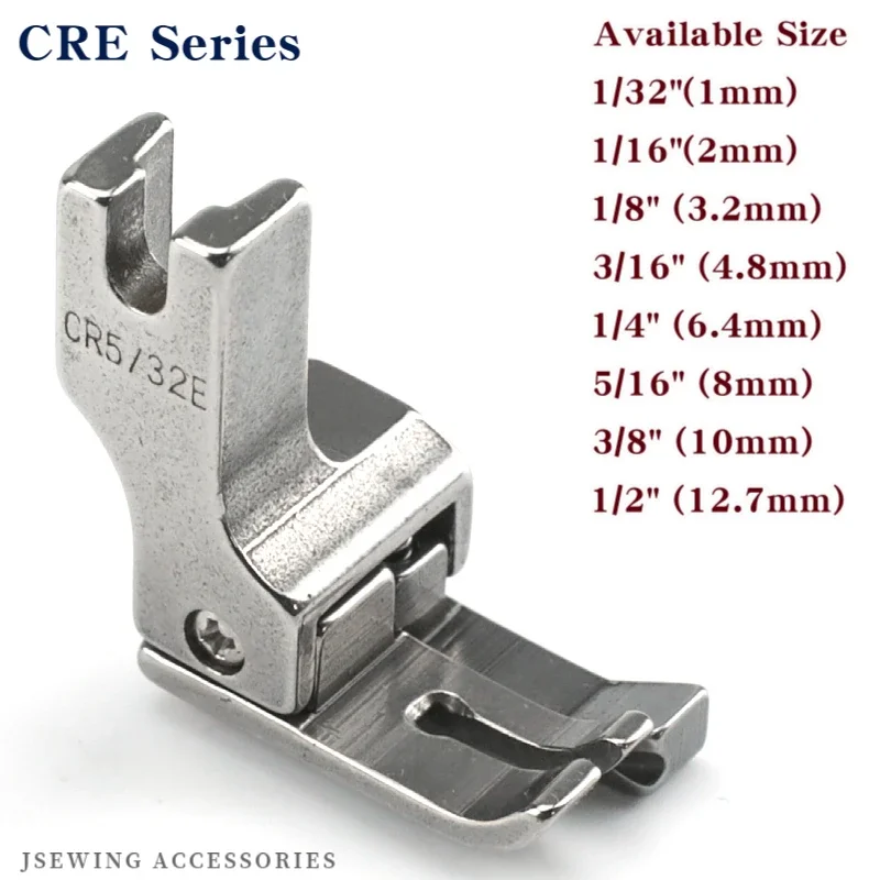 CR1/32E CL1/32E CR1/16E CL1/16E Left / Right Wide Compensating Presser Foot Fit 1- Needle Lockstitch Sewing Machine 0.1 0.2
