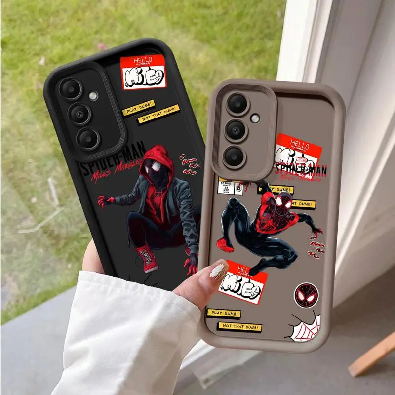 

phone cases for Samsung Galaxy A55 A34 A25 A12 A35 A23 A24 A14 A54 A13 Angel Eye Ladder funda Cover Marvel Morales Spider-Man