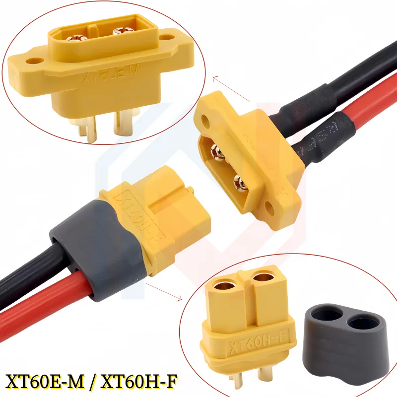 High Current XT60E-M Male to Female Plug Connection Line Fixed Connector for Aircraft Models And Lithium Batteries XT60H-F