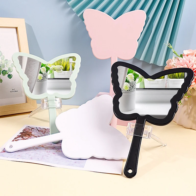 Schmetterling geformte Make-up Spiegel Hands piegel tragbare Wimpern verlängerung Spiegel Salon Spiegel Make-up