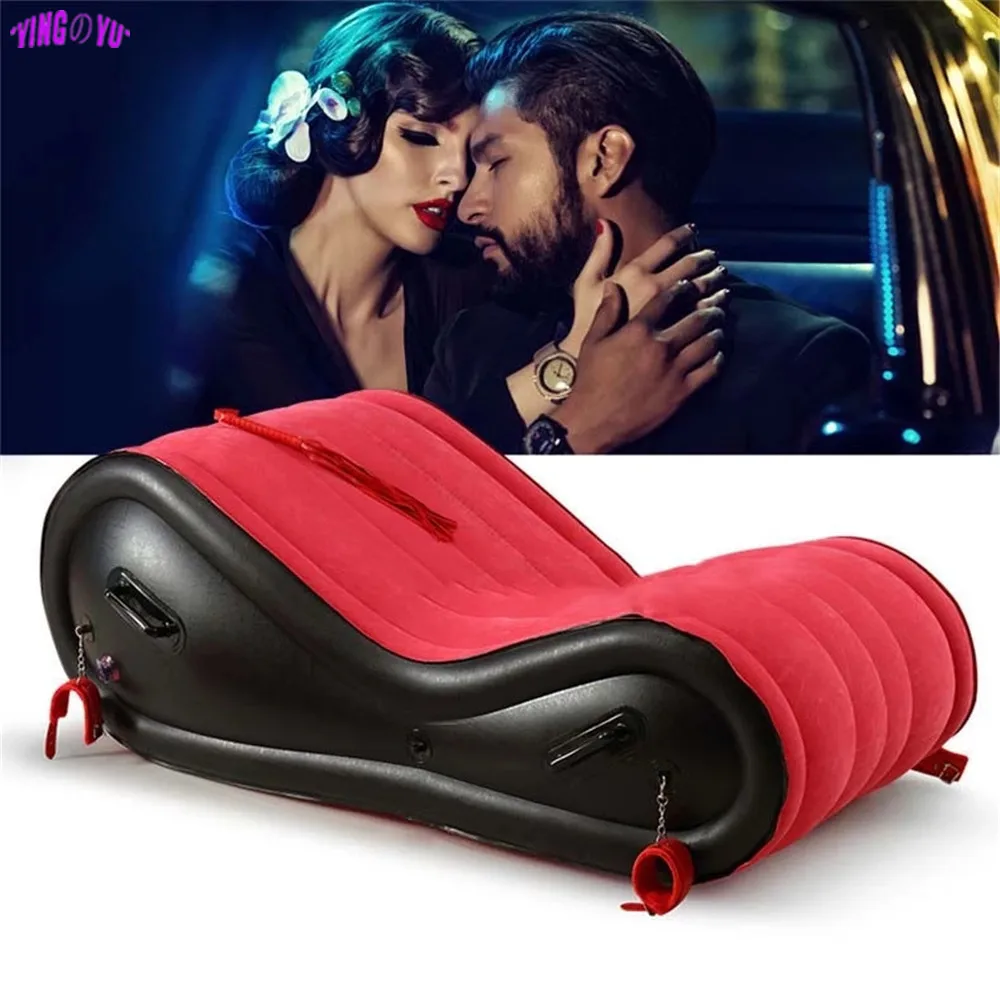 Multifunction Inflatable Bed Sofa For Travel Beach Beds Chaise Fold Bedroom Furniture Arm Chair Velvet PVC Leather Bed Frames