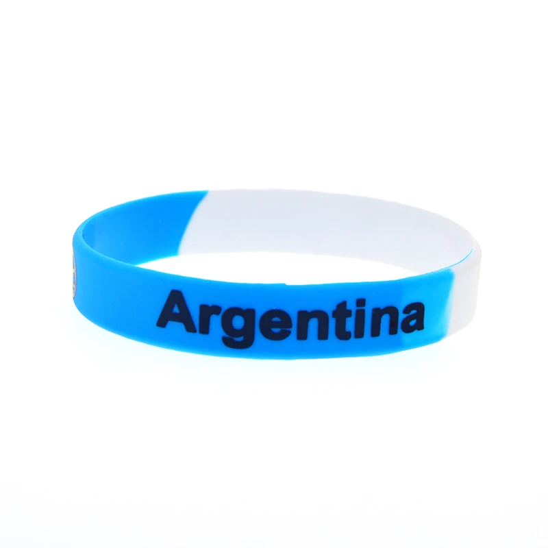 1 PC Football Team Silicone Wristband For Alemania Argentina Espana Ecuador Brasil