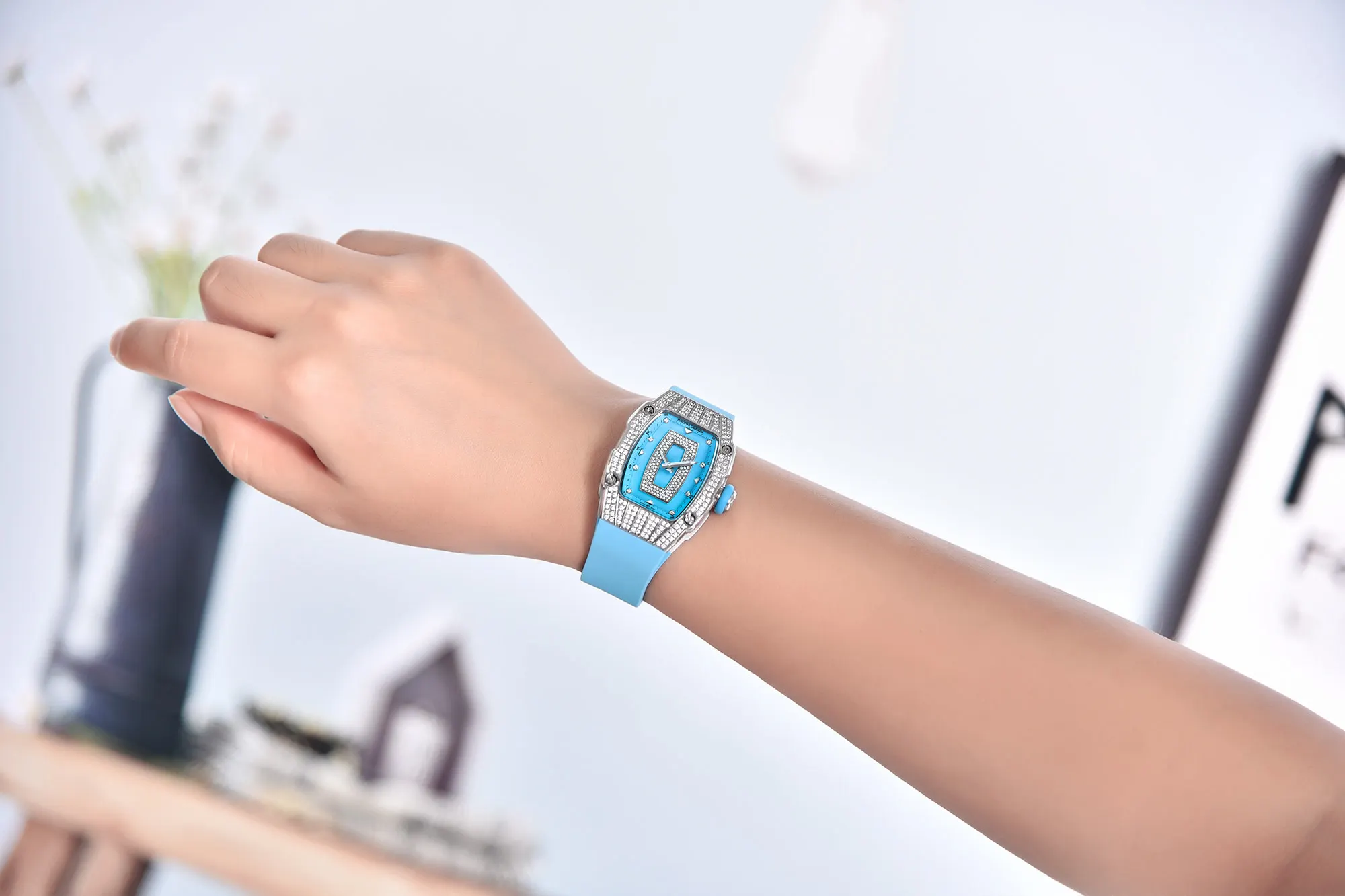 PAGANI DESIGN YS-013 ساعة نسائية فاخرة السيدات ساعات المعصم الأنيقة جودة الماس رصع موضة ساعات كوارتز Montre فام #4