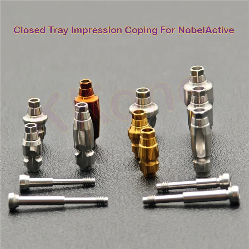 10Pcs Dental Closed Tray Impression Coping For NobelActive NP RP Dental Lab Impression Tool