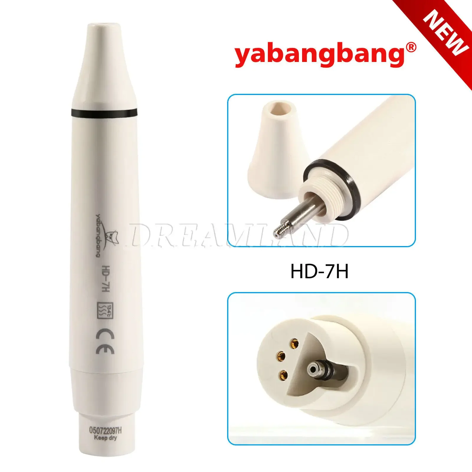 3PCS Dental Detachable Ultrasonic Piezo Scaler Handpiece HD-7H fit for SATELEC DTE