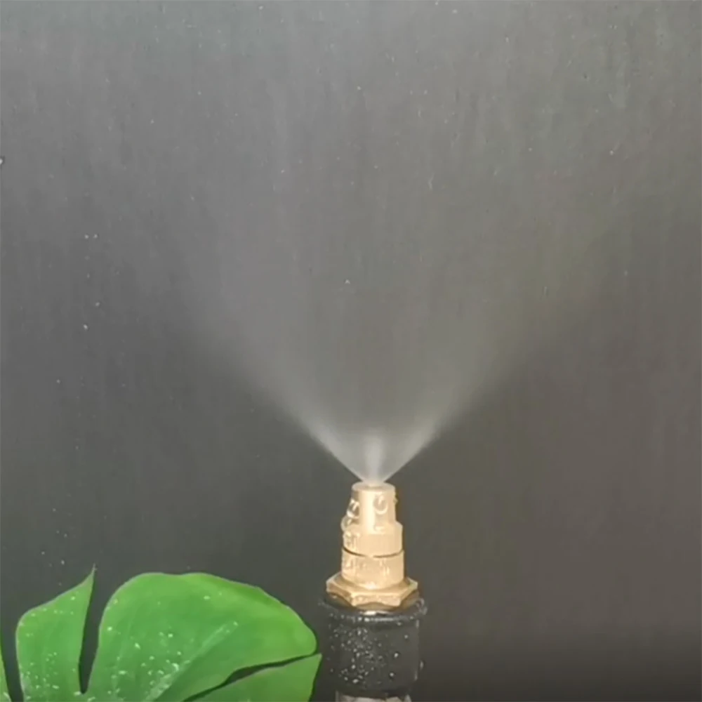 1/4 1/2”Thread Brass Misting Sprinkler Adjustable Agricultural Mist Spray Garden Watering Irrigation Humidify Dust Disinfection