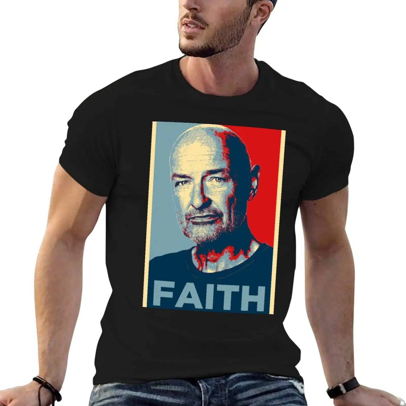 John Locke Lost - Faith T-Shirt blacks oversized mens t shirts casual stylish