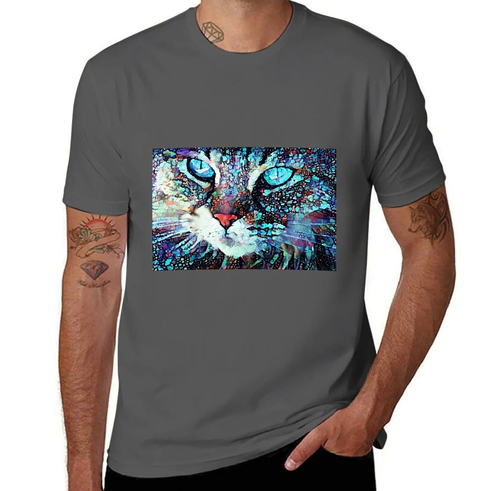 A Cat Named Blue T-Shirt Anti-Wrinkle Short Sleeve T-Shirt