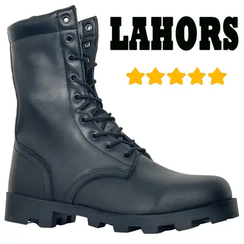 LAHORS ®   Bottes tactiques en cuir originales pour hommes, chaussures de Sport, de randonnée, d'extérieur, de Combat dans le désert, de sécurité pour le travail