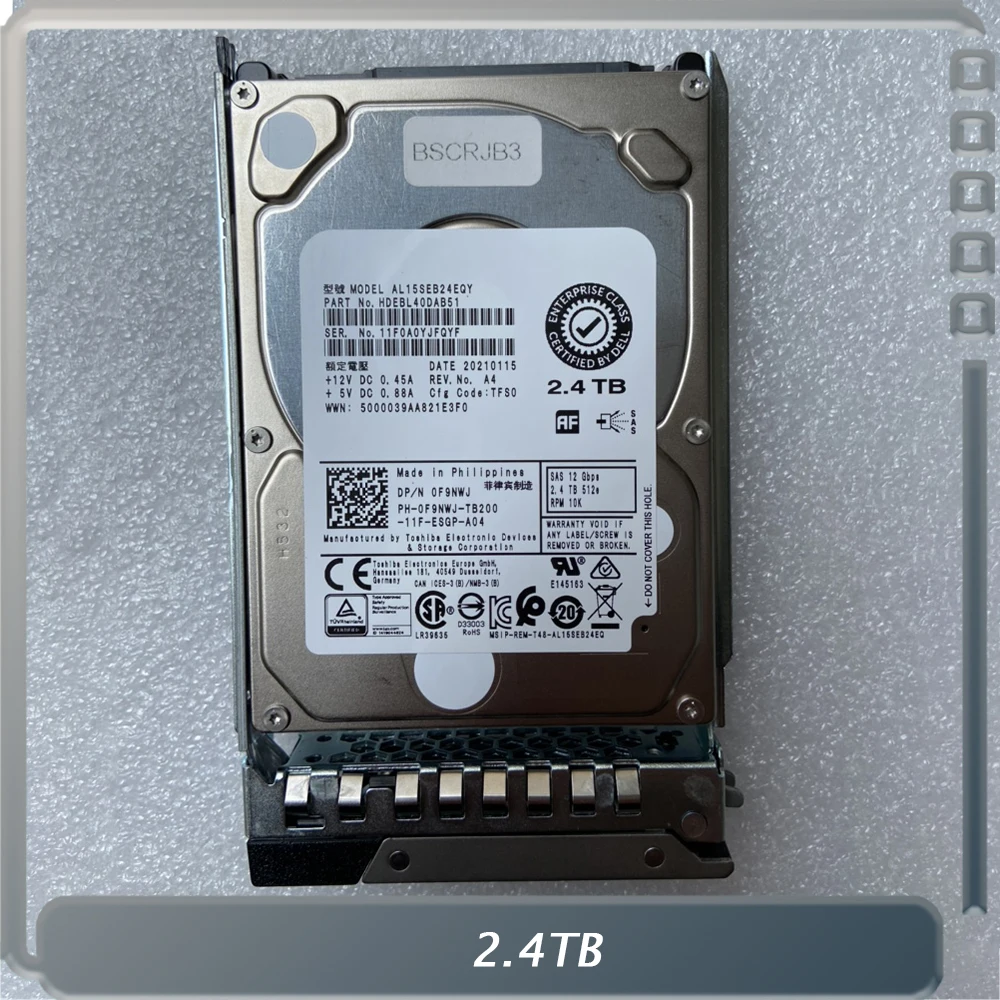 2,4 ТБ для DELL R730 R740 al15себ 24eqy 2,4 T 10K SAS 2,5 0F9NWJ F9NWJ, серверный жесткий диск