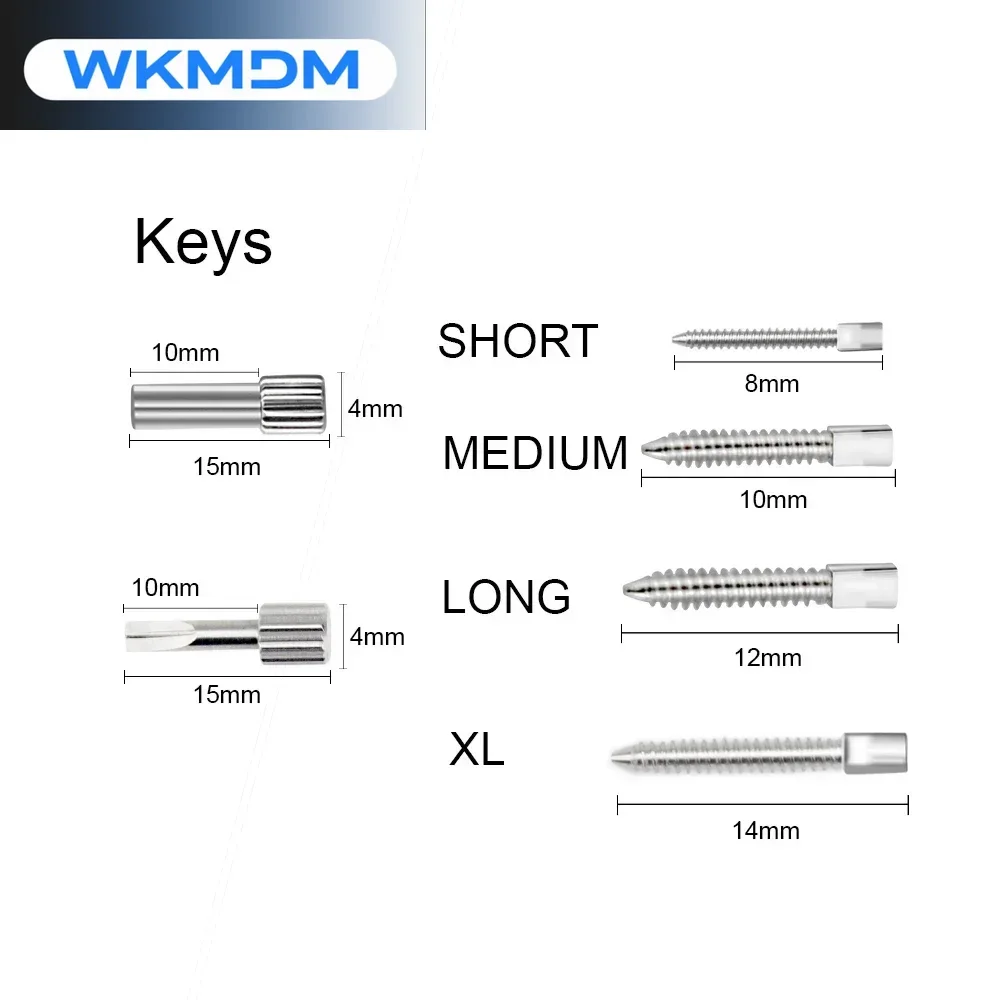 

2023Новейший инструмент ден таль, винтовая стойка из нержавеющей стали, 120 шт. и 2 ключа, полный комплект винтовых стоек для стоматологических принадлежностей