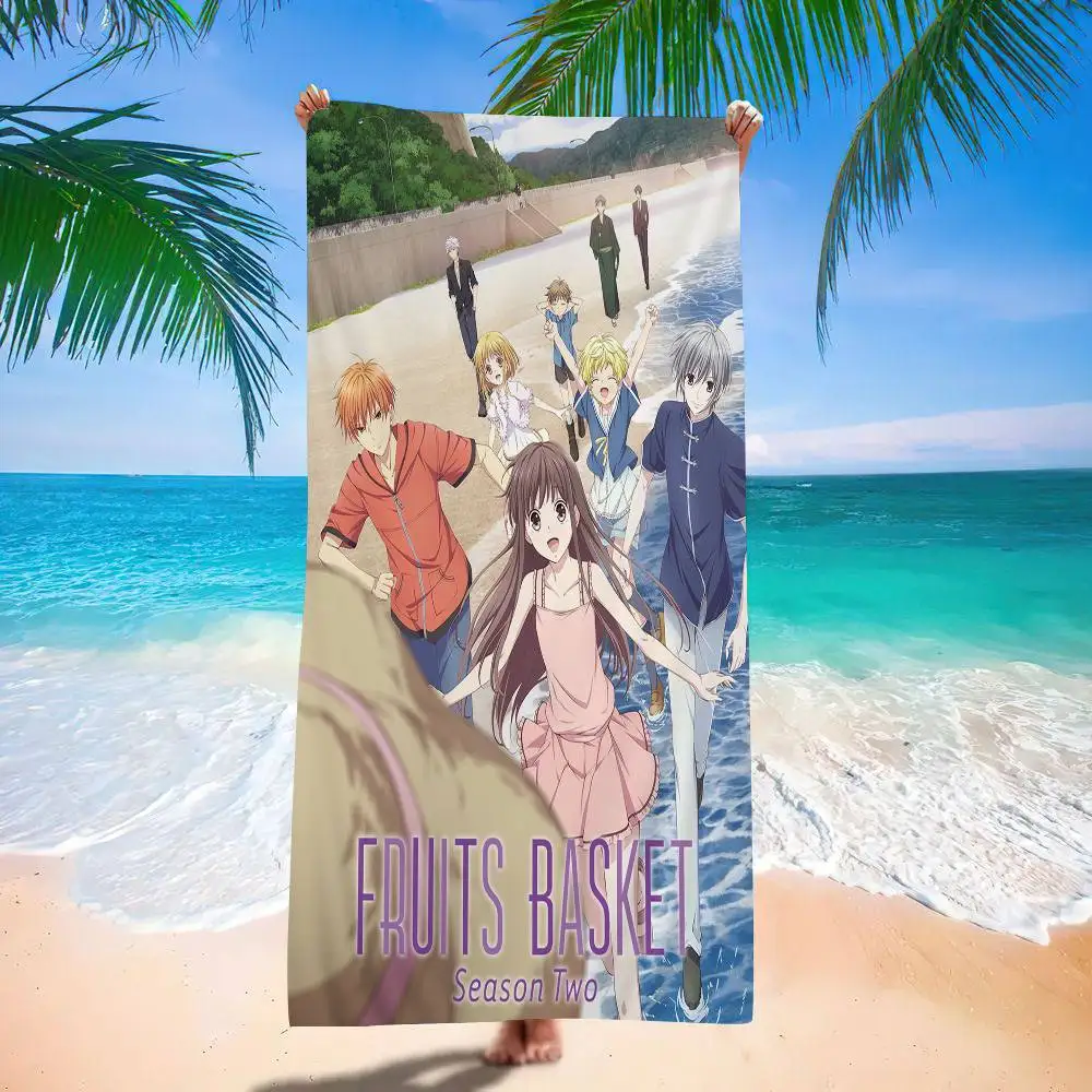 Fruits Basket Anime Big Microfiber Beach Towels Quick Dry Towel Sand Beach Towels Pool Towel For Travel Swim Pool Yoga