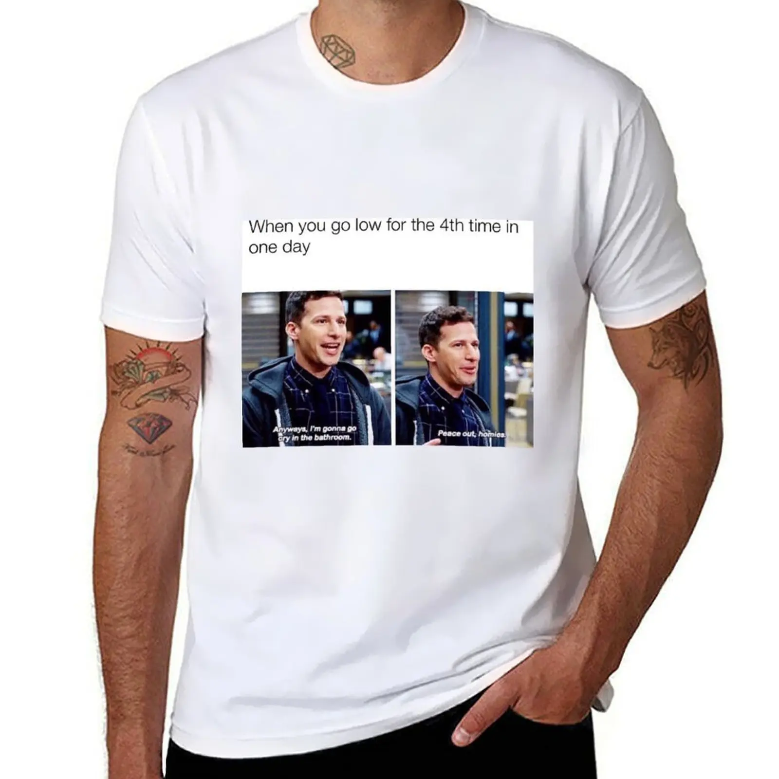 

Crying In The Bathroom Diabetes Memes T-Shirt funny t shirts man printed t shirts for man T-Shirt