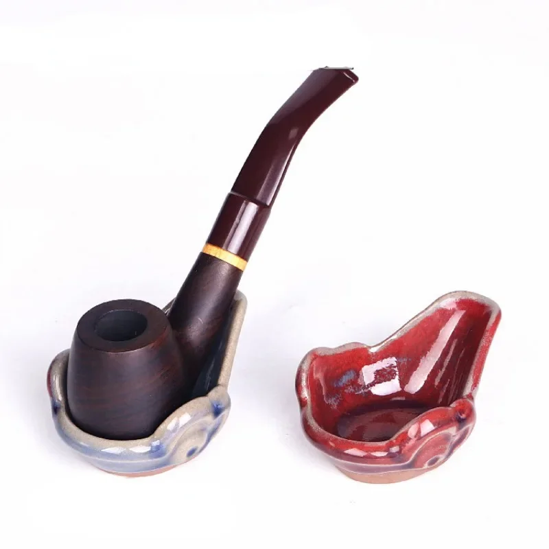 

Jun porcelain pipe holder unit universal base bracket genuine personalized creative pipe holder