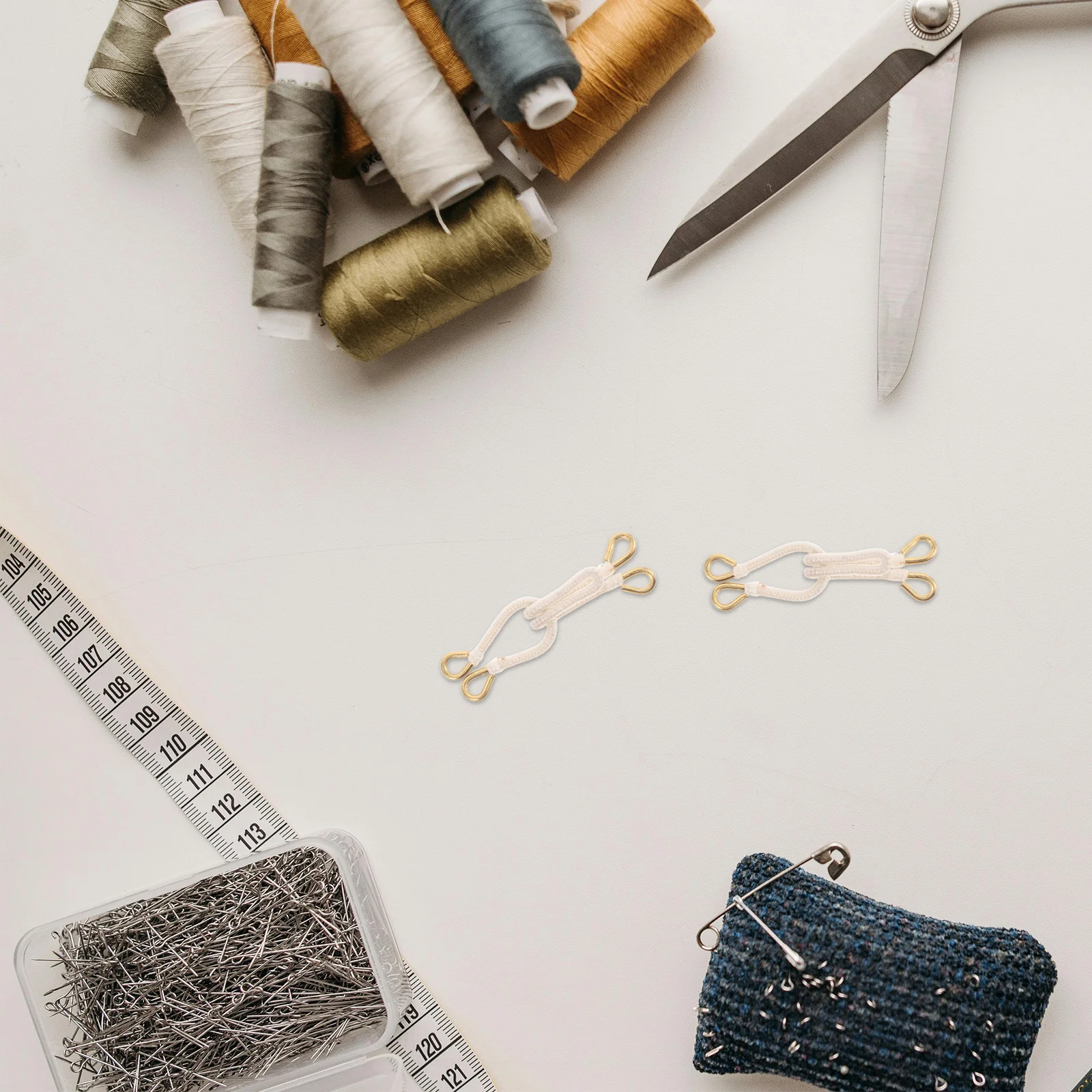 

10Pairs Waist Cinch Buckle for Trousers Jeans Skirts Detachable Metal Buttons Adjustable Waistband Tightener Clip Fashion Sewing