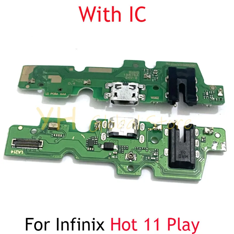 Placa de carga USB para Infinix Hot 9, 10, 10i, 11 Play, X659, X680, X682, X688, puerto de base, Cable flexible, piezas de reparación