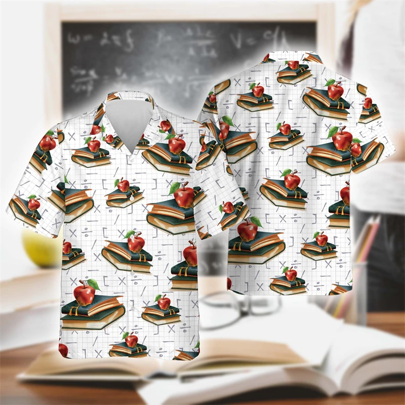 2024 Graduation Season Gift 3D Print Shirts For Men Clothes Bachelor Hat Graphic Blouses Reading Book Short Sleeve Class Uniform