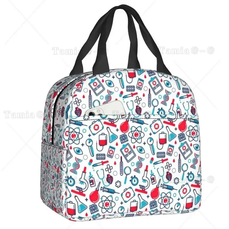 Doctors Nursing Nurse Lunch Bag Men Women Cooler Warm Insulated Lunch Box for Kids School Children