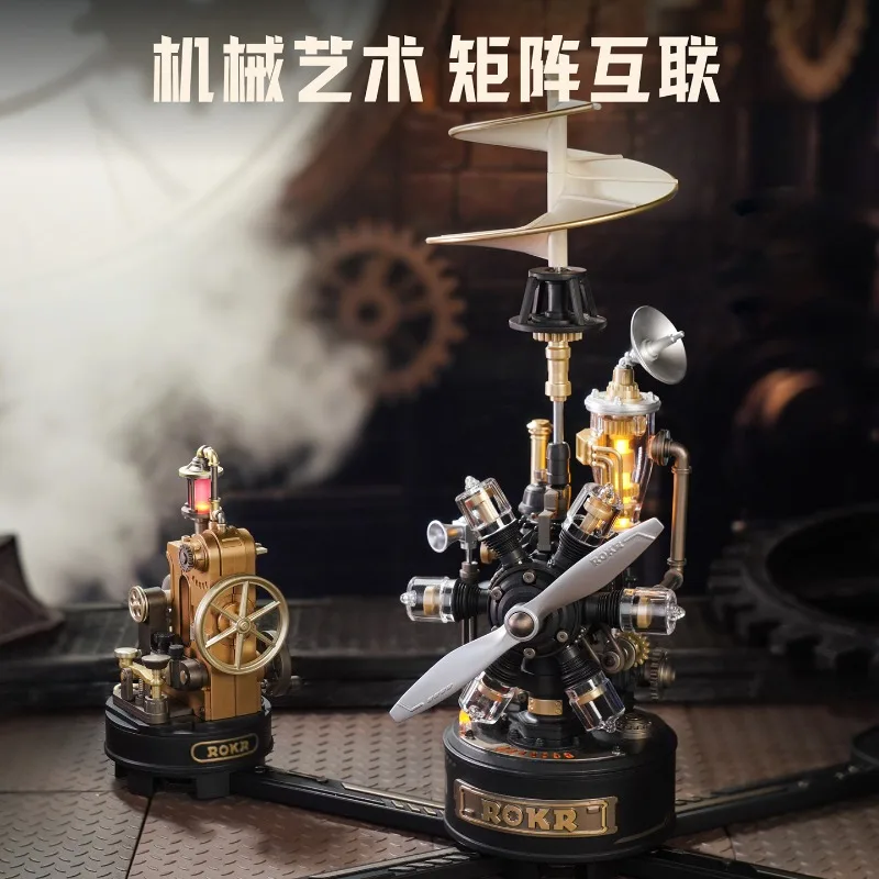 ROKR Da Vinci Helicopter Model Kit | Industrial Style Mechanical Building Blocks | STEM Educational Gift for Adults/Kids