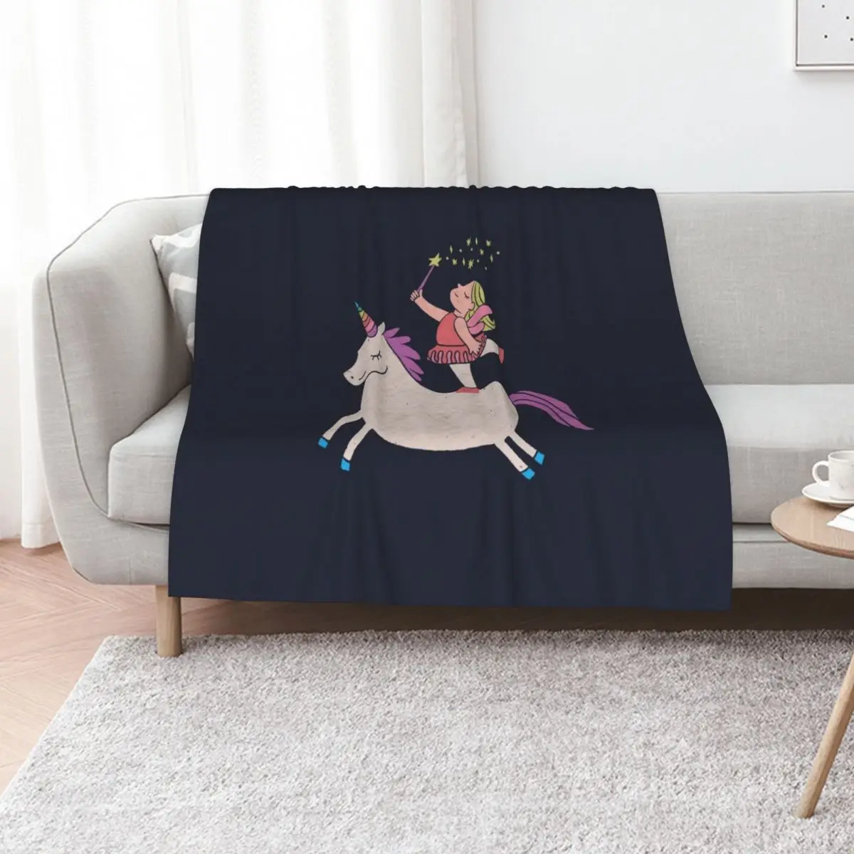 Unicorn fairy ballerina Throw Blanket Single Soft Plush Plaid Soft Plaid Hairy Soft Beds decorative Blankets