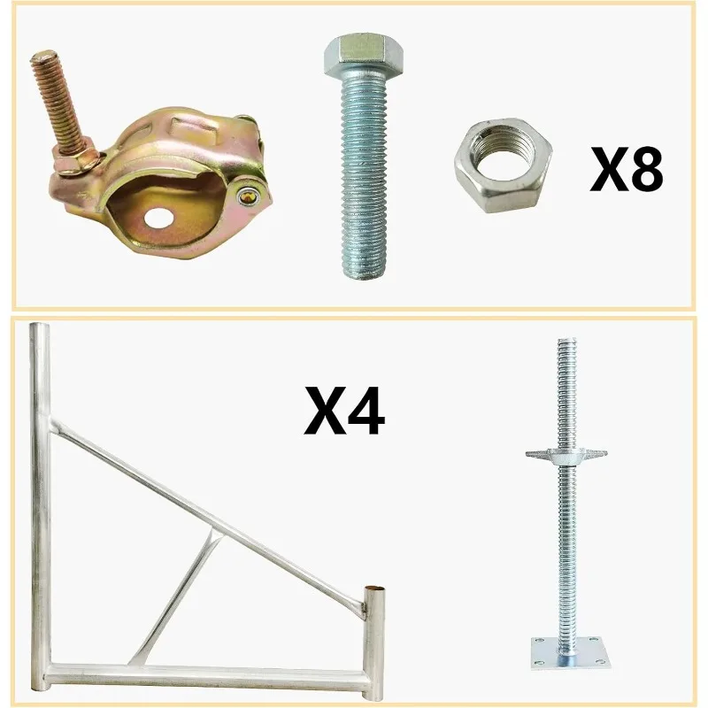 4 шт. 30 дюймов X 29 дюймов X 30 дюймов с защитными отверстиями + 4 шт. 18 дюймов, набор регулируемых выравнивающих винтовых домкратов для макси-квадратов, 4 шт.