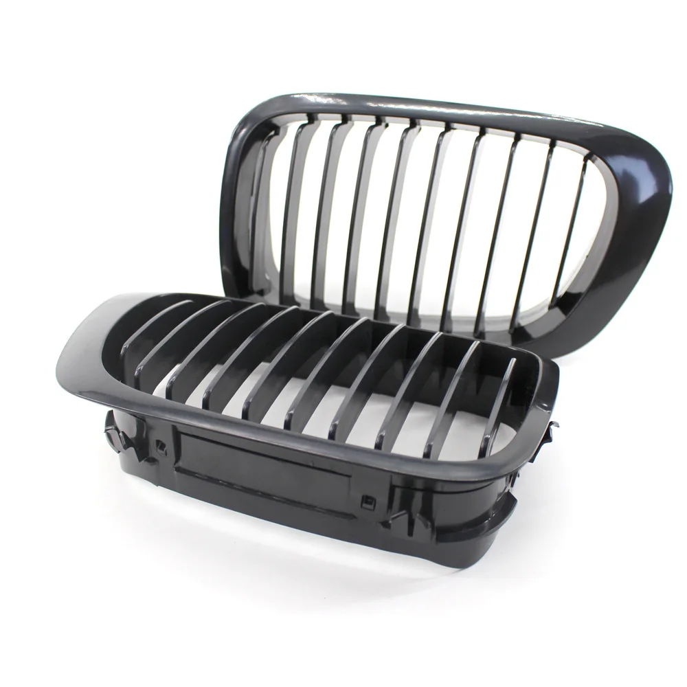 Gloss Black Single Line Front Kidney Grill For BMW E46 2Door Pre‑facelift and E46 M3 2000‑2007Exterior Sport Upgrade Accessories